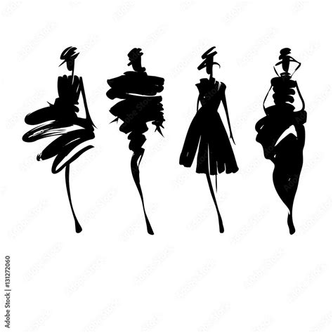 Fashion Model Silhouette Vector