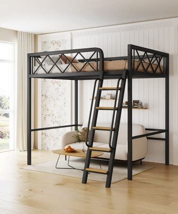 Simple Small Apartment Loft Elevated Bed Apartment Loft Bed Double Bed