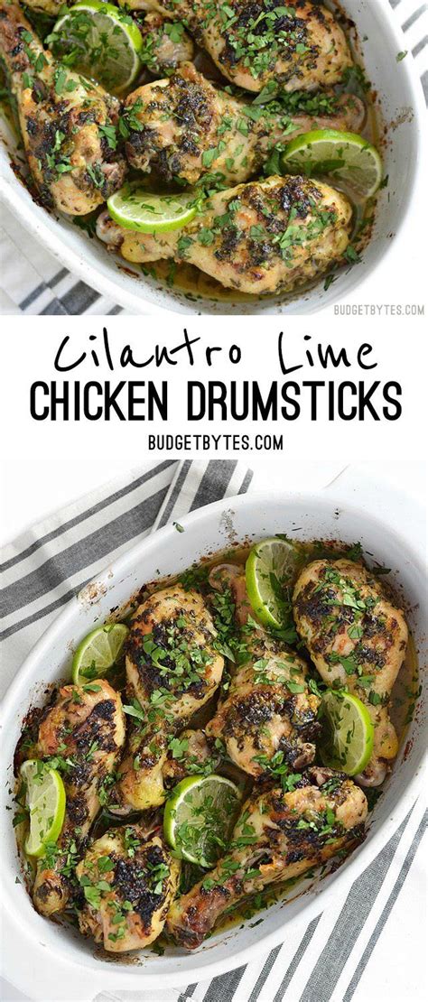 Cilantro Lime Chicken Drumsticks Budgetbytes Poultry Recipes