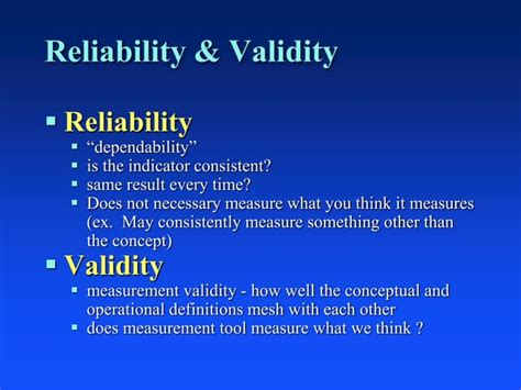 Validity Versus Reliability Comparisons And Contrasts Ppt Free