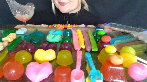 Asmr Mukbang Rainbow 🌈 Jelly Chocolate Edible Spoon Colour Topioa