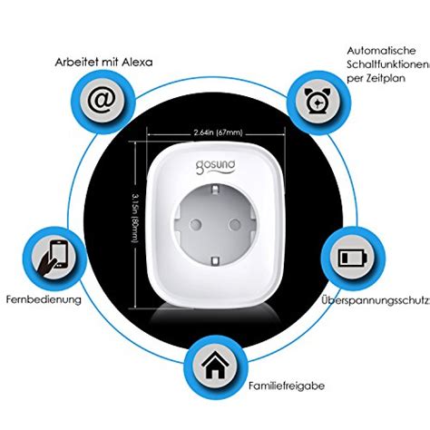 Gosund Wlan Smart Steckdose Er Pack Alexa Stecker Smart Home Plugs