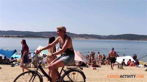 Brunette Dancing Full Naked In Public Festival