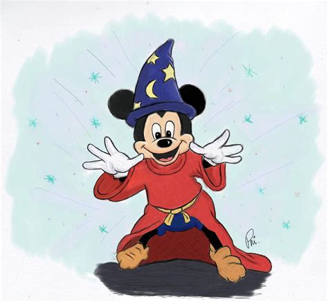 Mickey Mouse. Magical Mirror. by Prillustration on DeviantArt