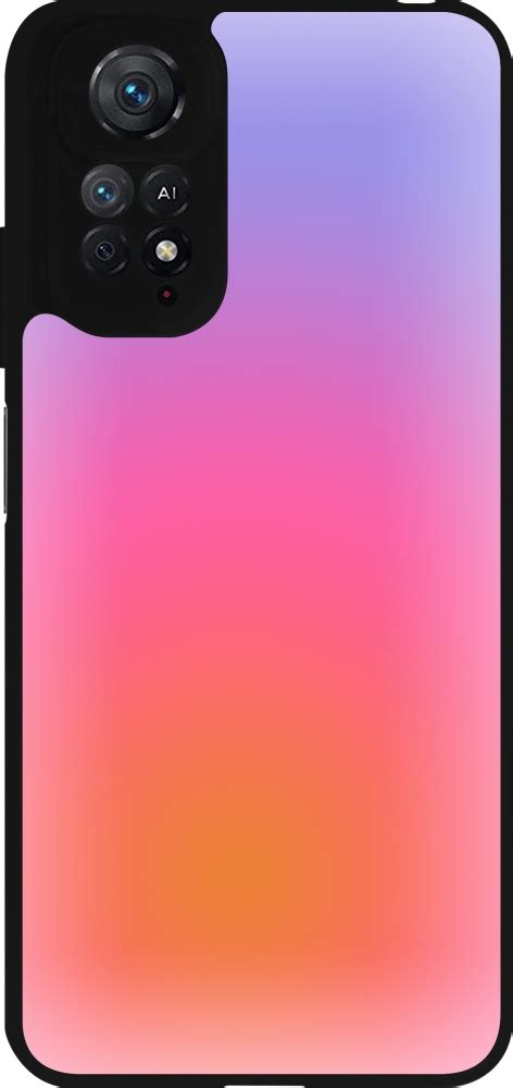 Coque Xiaomi Redmi Note 11 11s Silicone Rigide Noir Orange Pink