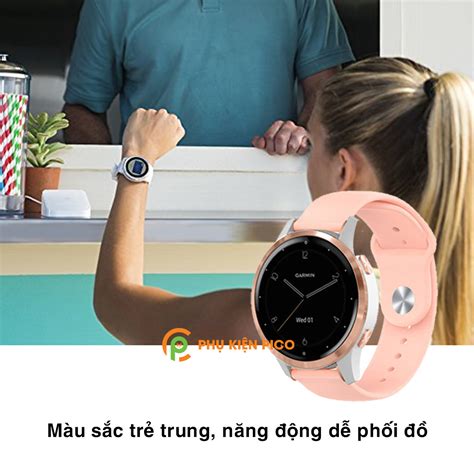 Dây đồng Hồ Garmin Vivoactive 3s 4s Active S Silicon Cao Cấp Siêu