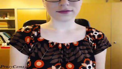 Hot Nerdy Girl Stripping And Dancing Nude On Webcam