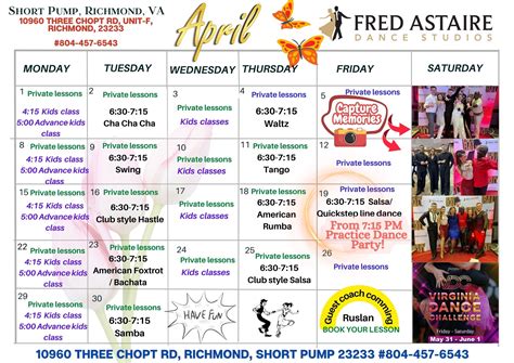 Fred Astaire Dance Studios In Short Pump Event Calendar Richmond