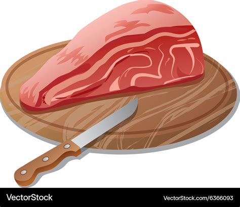 Raw meat Royalty Free Vector Image - VectorStock