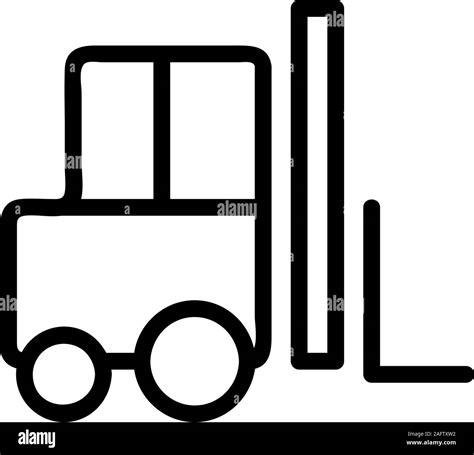 Der Gabelstapler Symbol Vektor Isolierte Kontur Symbol Abbildung Stock