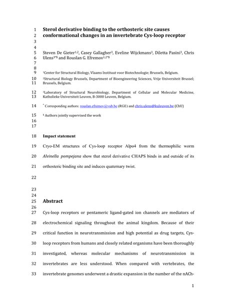 Pdf Sterol Derivative Binding To The Orthosteric Site Causes