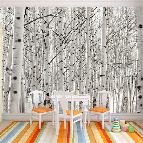 Wallpaper Aspen Forest Etsy