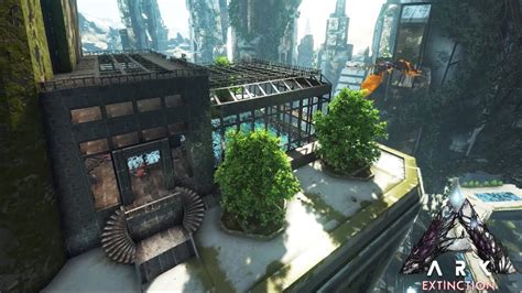 Ark Extinction Base Location Sky Bath House Speed Build Youtube