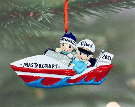 Boat Couple Christmas Ornament Personalized Boat Christmas Ornament