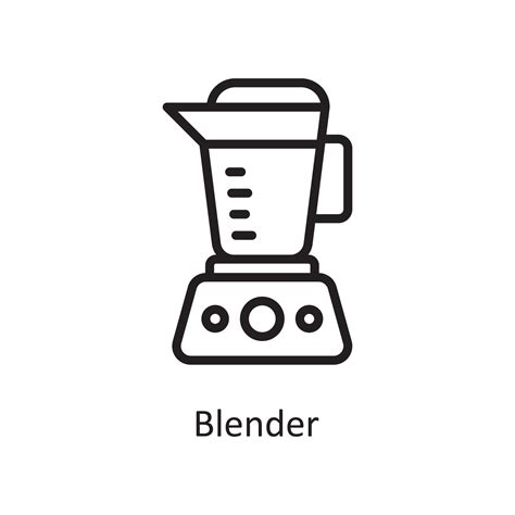 Blender Vector Outline Icon Design Illustration Housekeeping Symbol On