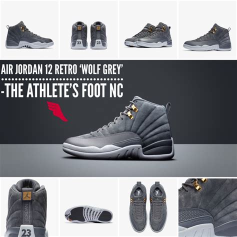 Air Jordan 12 Retro Wolf Grey The Athlete's Foot North Carolina