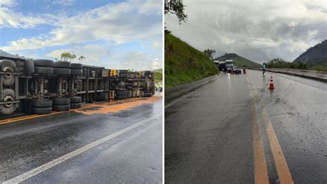 Carreta Tomba E Tr Nsito Fica Em Pare E Siga Na Br Em Pi Ma Folha