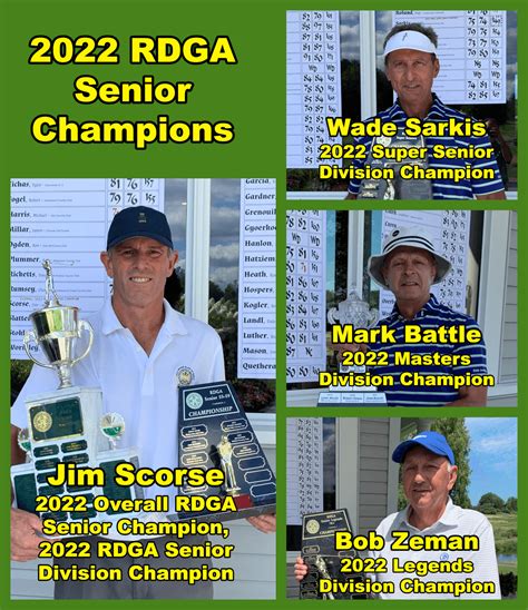 Past RDGA Senior Champions RDGA Rochester District Golf Association