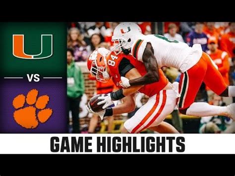 Miami Vs Clemson Football Highlights 2022 YouTube