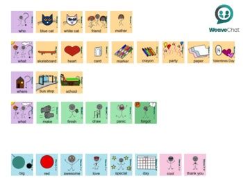 Pete The Cat Valentines Day Is Cool AAC Companion Fringe Vocabulary