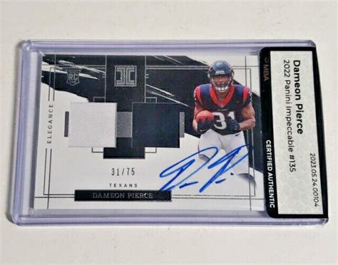 Panini Impeccable Elegance Rookie Autographs Dameon Pierce