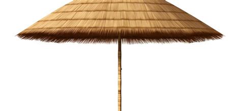 Premium AI Image Straw Beach Umbrella Isolated On Transparent Or