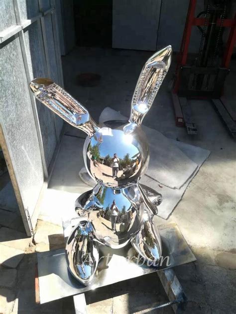 Jeff Koons Rabbit Sculpture 304 Stainless Steel Modern Sculpture