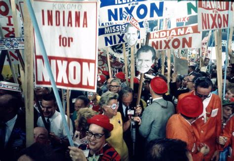 Florida Memory • View Showing Supporters Of Richard Nixon At The 1968