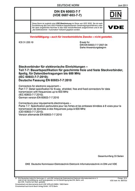 DIN EN 60603-7-7 VDE 0687-603-7-7:2011-06 - Standards - VDE Publishing ...