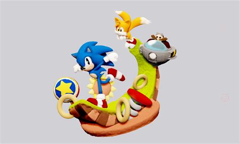 Stl File Sonic The Hedgehog Tails Statue For 3d Print・3d Printing