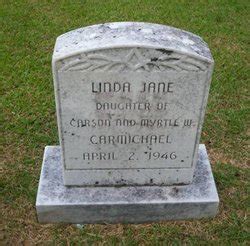 Linda Jane Carmichael inconnu 1946 Mémorial Find a Grave