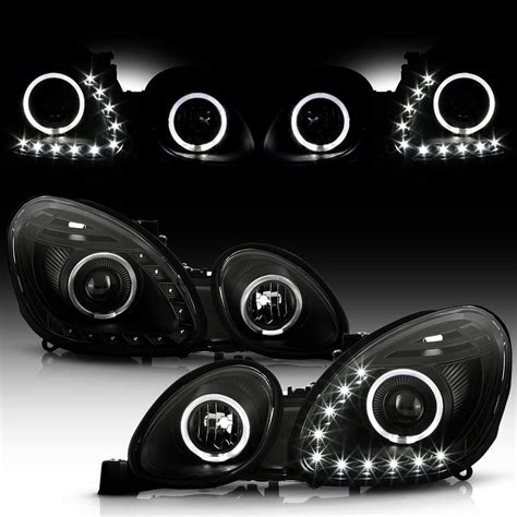 Acanii For Black 2005 2010 Chevy Cobalt 07 10 Pontiac G5 Led Drl Halo Projector