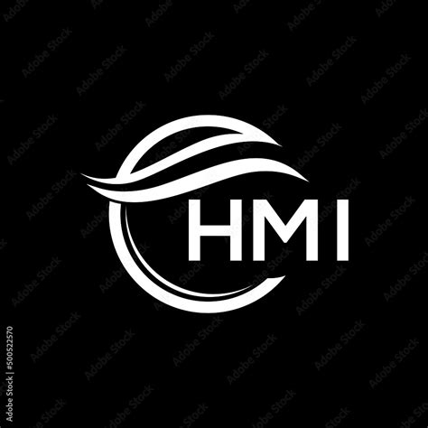 HMI letter logo design on black background. HMI creative initials ...