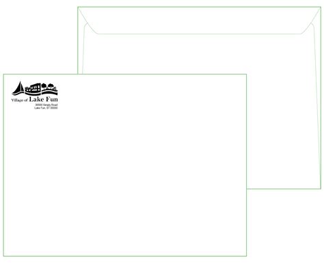 9X12 Booklet Envelope Template