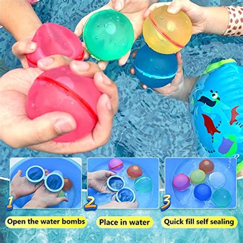 Reusable Water Balloons Quick Fill Self Sealing Refillable Water Balls