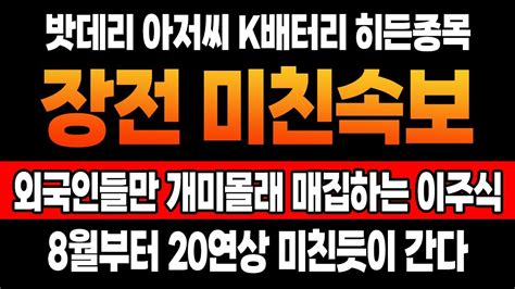 긴급속보 🔥세계최초 2차전지 리튬메탈배터리lmb 개발성공 8월 첫번째 상한가 한달안에 무조건 시총10배 갑니다 에코