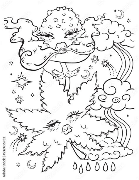 Weed Easy Coloring Page Coloring Pages