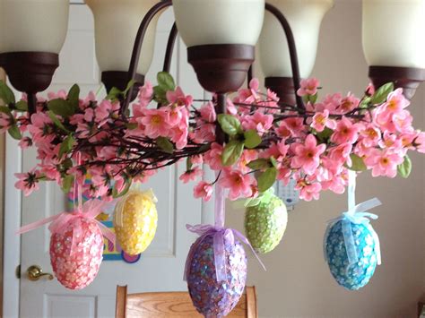 Kitchen Chandelier Easter Spring Decor Spring Easter Decor Homemade