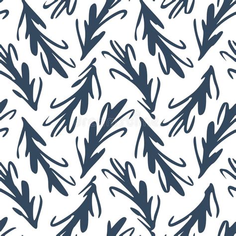 Black and White Seamless Pattern with Leaves. Vector Stock Illustration - Illustration of garden ...