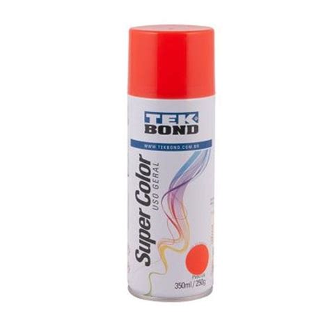 Tinta Spray Super Color De Uso Geral Laranja 350ml Tek Bond TekBond