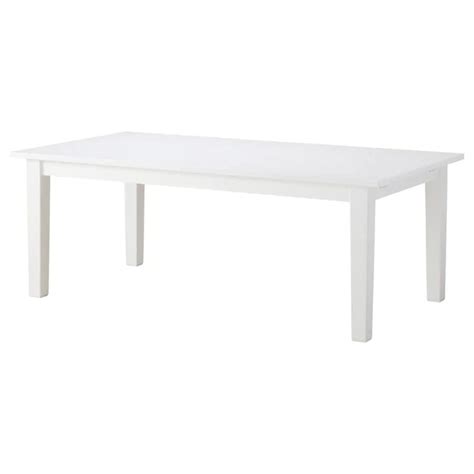 IKEA - СТУРНЭС, Раздвижной стол, белый, Массив сосны; натуральный ...