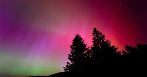 Polarlichter F Rben Himmel Ber Ostbayern Bunt