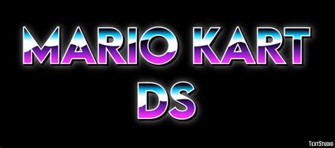 Mario Kart Ds Text Effect And Logo Design Videogame