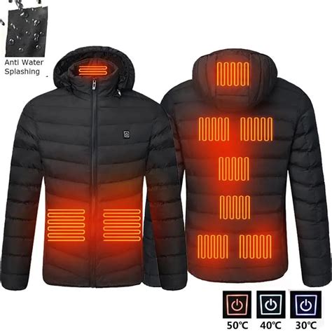 11 Areas Heated Jacket Mens Jacket Waterproof Heating Jacket Men Warm