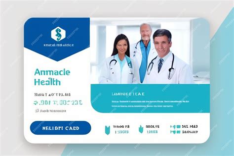 Medical id card health card medical insurance web template | Premium AI-generated image