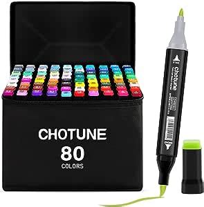 Chotune Couleurs Marqueurs Alcohol Permanent Markers Set Stylos