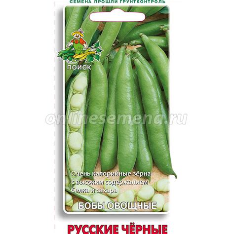 Бобы овощные Русские черные' из каталога Семена овощей – купить с ...