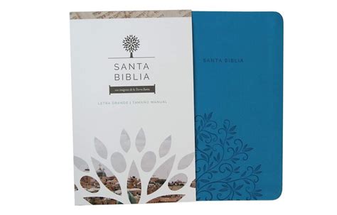 Biblia Reina Valera Letra Grande S Mil Piel Azul Tama O Manual