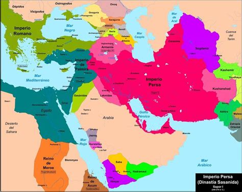 Império Persa Sasánida 240 270 Mapas históricos Mapa Geografia