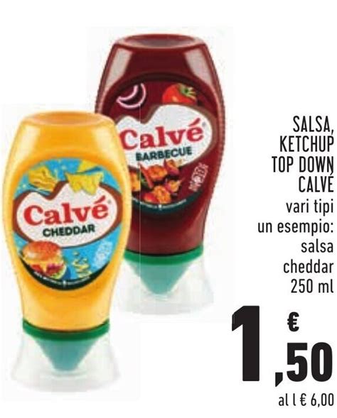 Offerta Calvé Salsa Ketchup Top Down 250 ml nel volantino di Conad